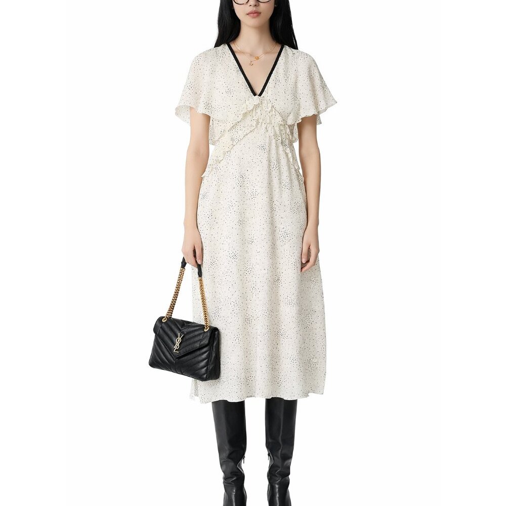 Maje - Racky Printed Midi Dress sz 36